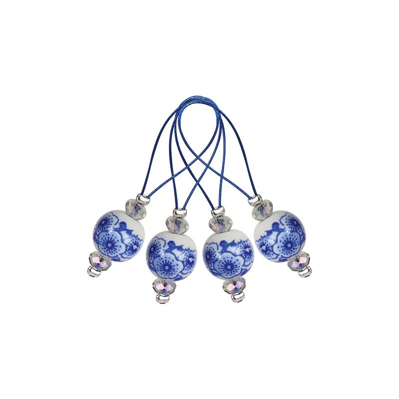 Zona Stitch Markers - Blooming Blue