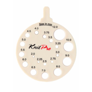 KnitPro Needle View Sizer Round White - Ovelha Negra