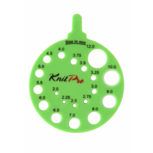 KnitPro Needle View Sizer Round Green - Ovelha Negra
